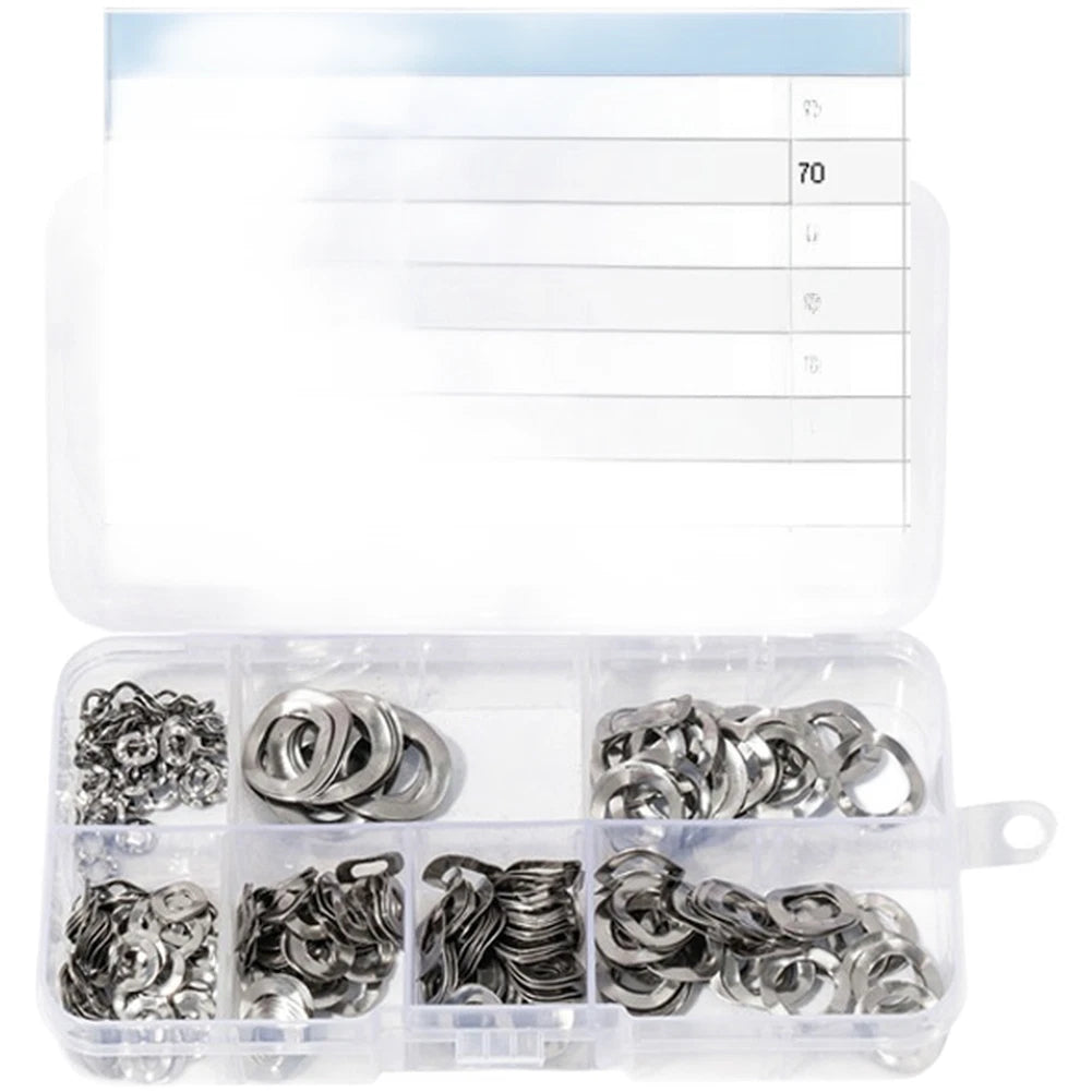 350pcs Wave Spring Washers for Secure Fastening (304 Stainless Steel)