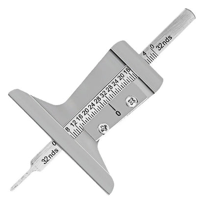 Tire Tread Depth Gauge for Vehicles (Dual 0-25mm, 0-32nds Scale)