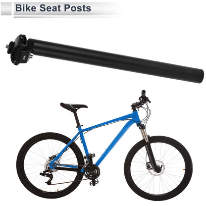 Seat Post 31.6mm Adjustable Angle Extra Long Black Alloy for Bike 31.6x400