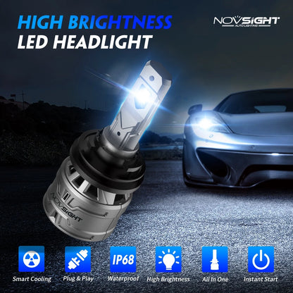 2X H11 H8 H9 LED Headlight Bulbs Kit for Low Beam (13000LM 6500K)