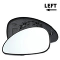 Left Side White Mirror Glass w/ Back for Citroen C4 (2004–2009)