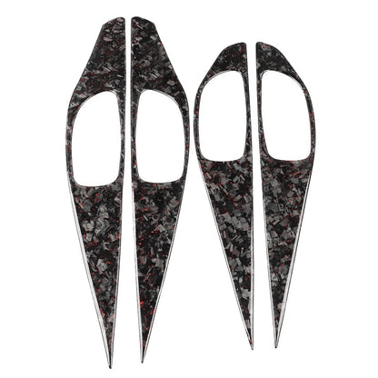 Forged Red Interior Door Handle Panel Cover Trim for Infiniti Q50 Q60 (2014–2020)