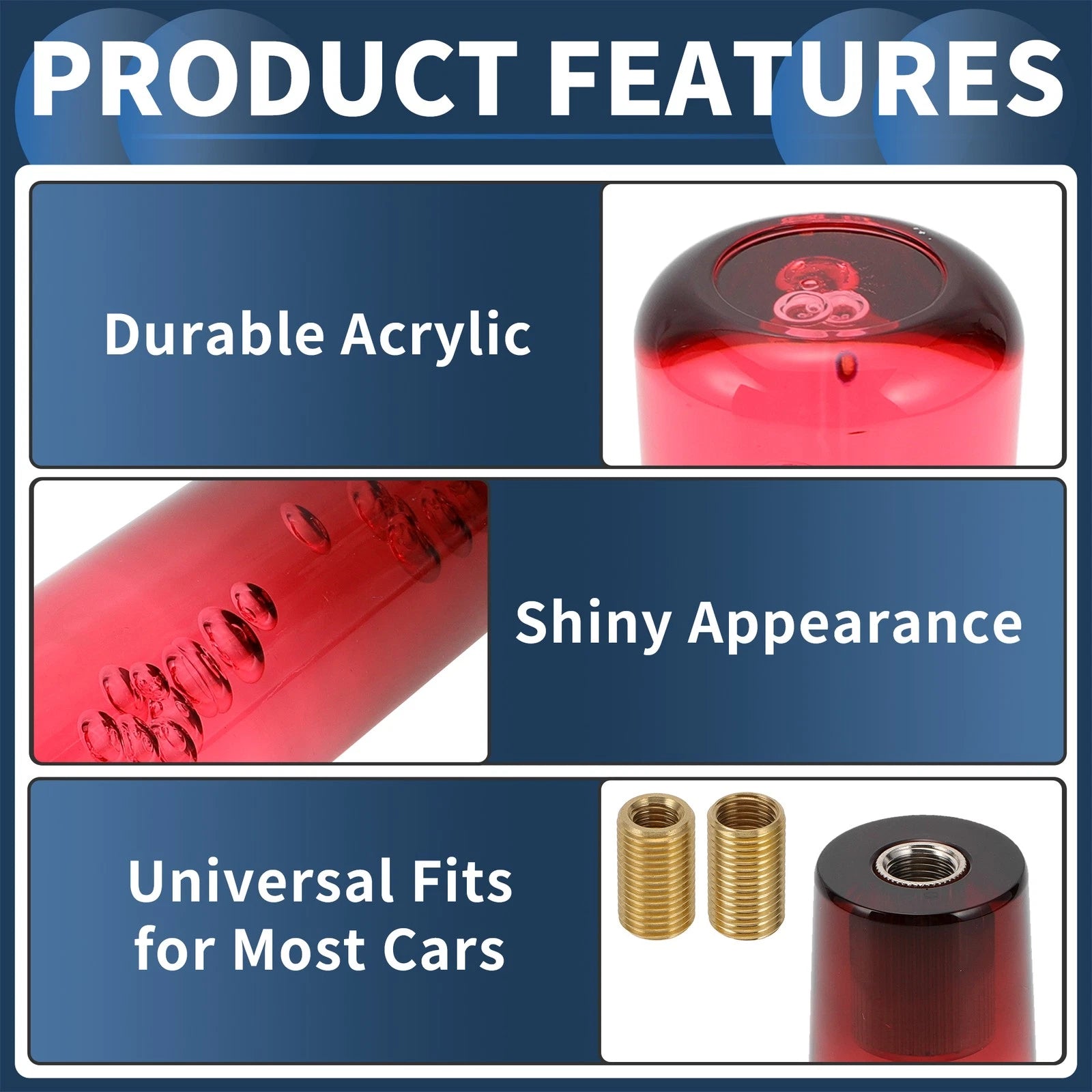 Shift Knob Set of 1 for Universal Vehicles (Automatic & Manual)
