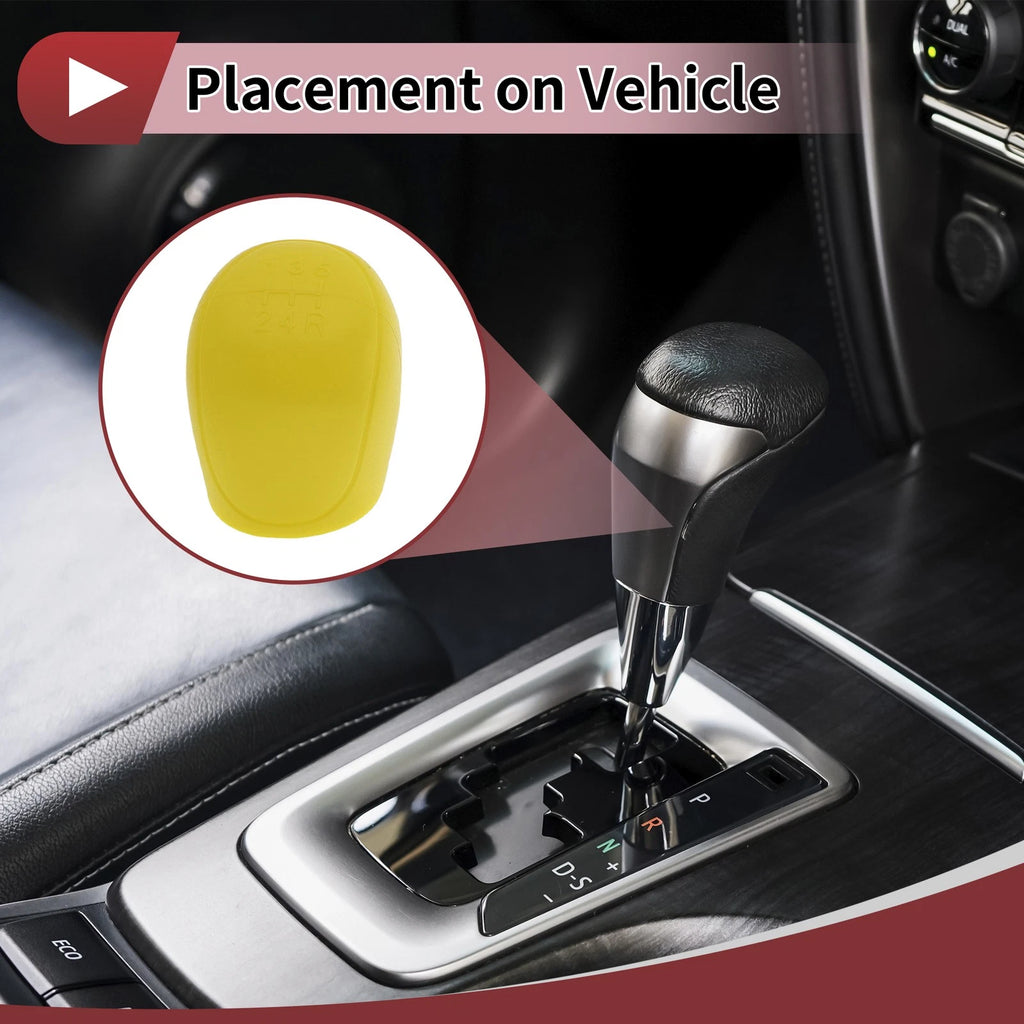 Gear Shift Knob Cover Universal Silicone Insert - Yellow