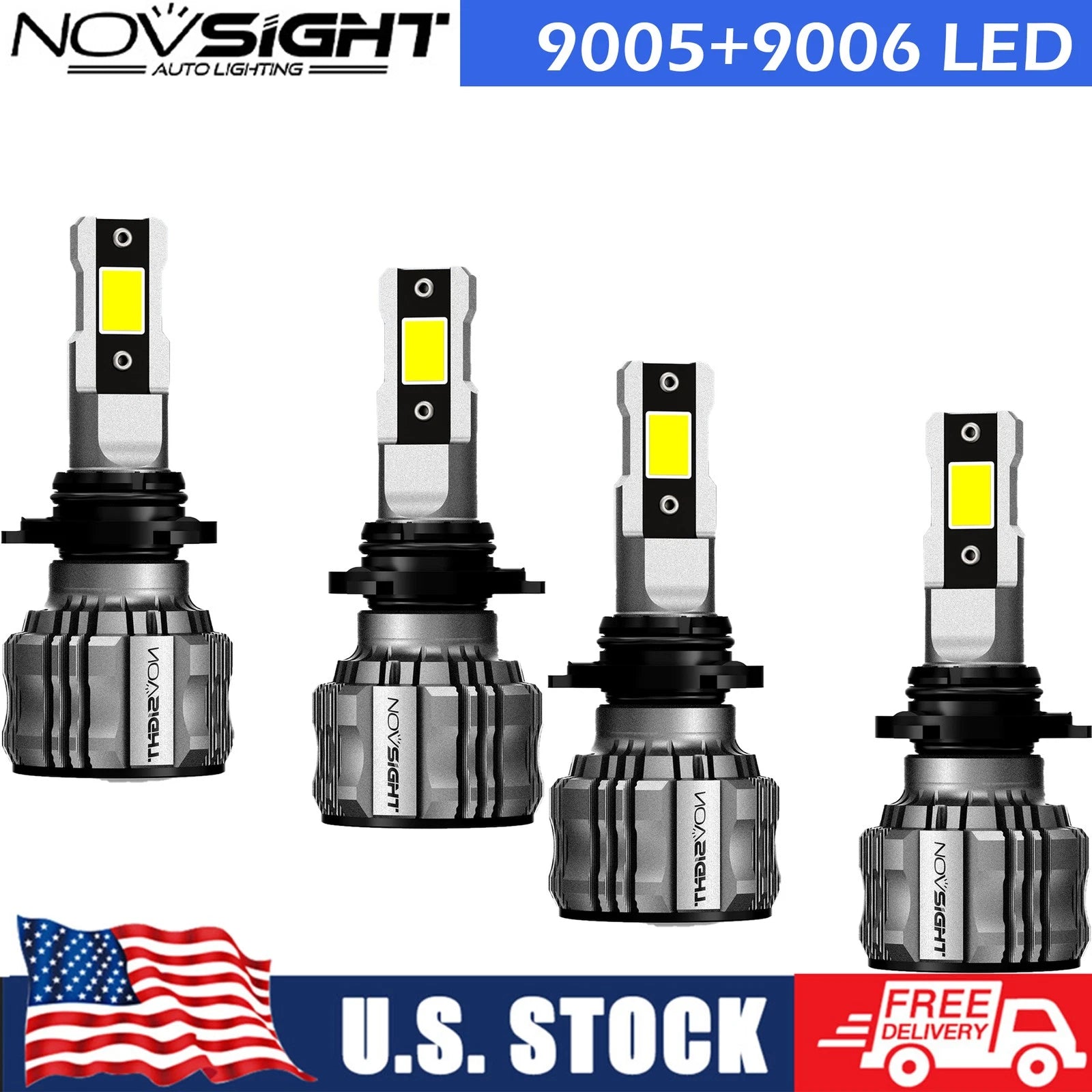 9006 + 9005 LED Headlight Kit for