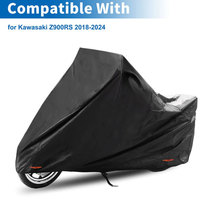 Motorcycle Cover 210D-PU Black for Kawasaki Z900RS (2018–2024)