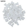 50pcs Rivet Clips for Universal Car Fasteners (Assorted White)