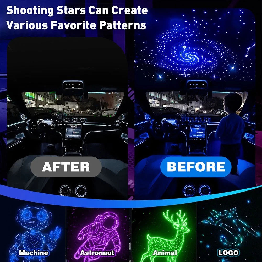 1200 PCS Fiber Optic Star Light Kit for Car Roof Glow Ceiling Lights