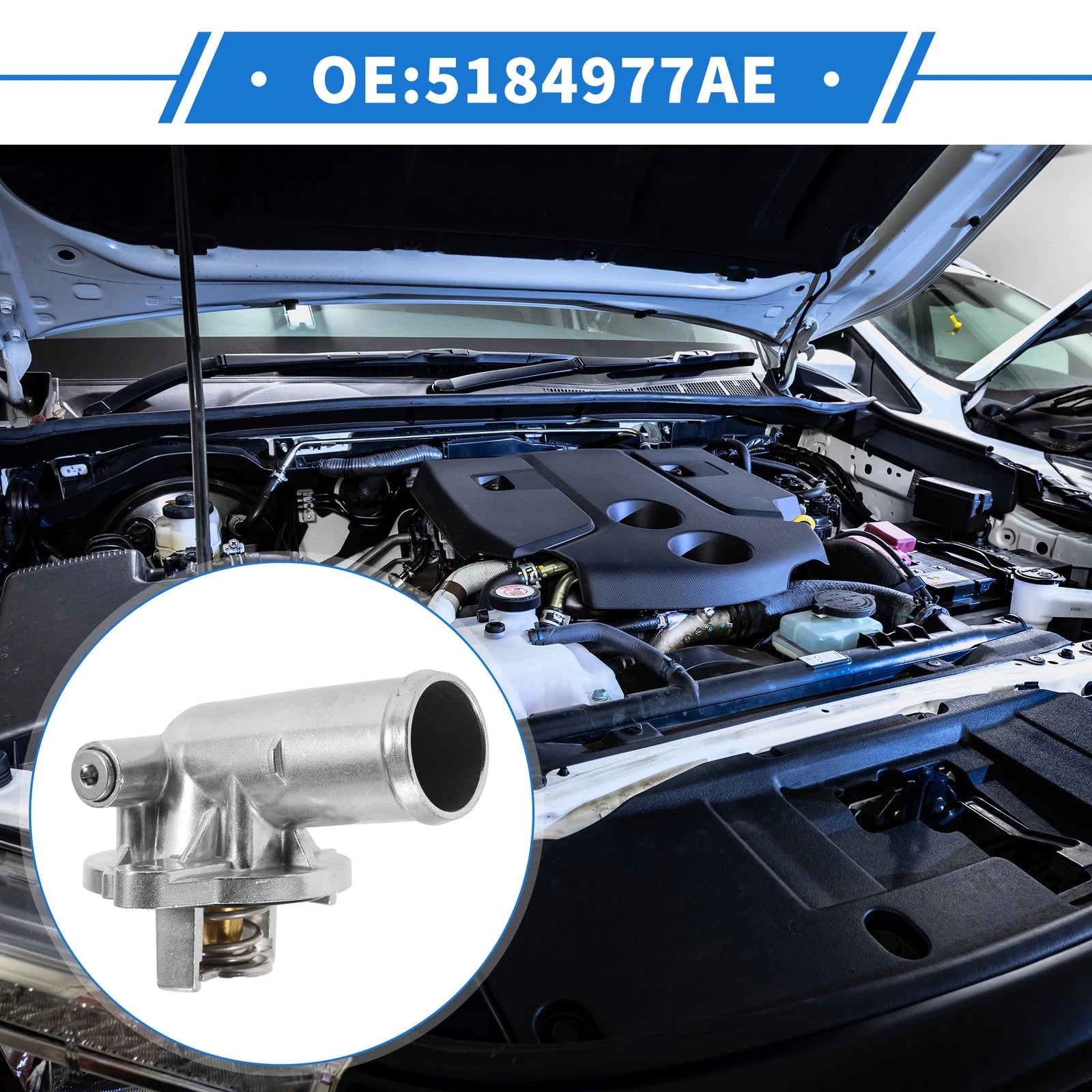 Engine Coolant Thermostat Housing Assembly for Dodge Challenger Charger (2009–2023)