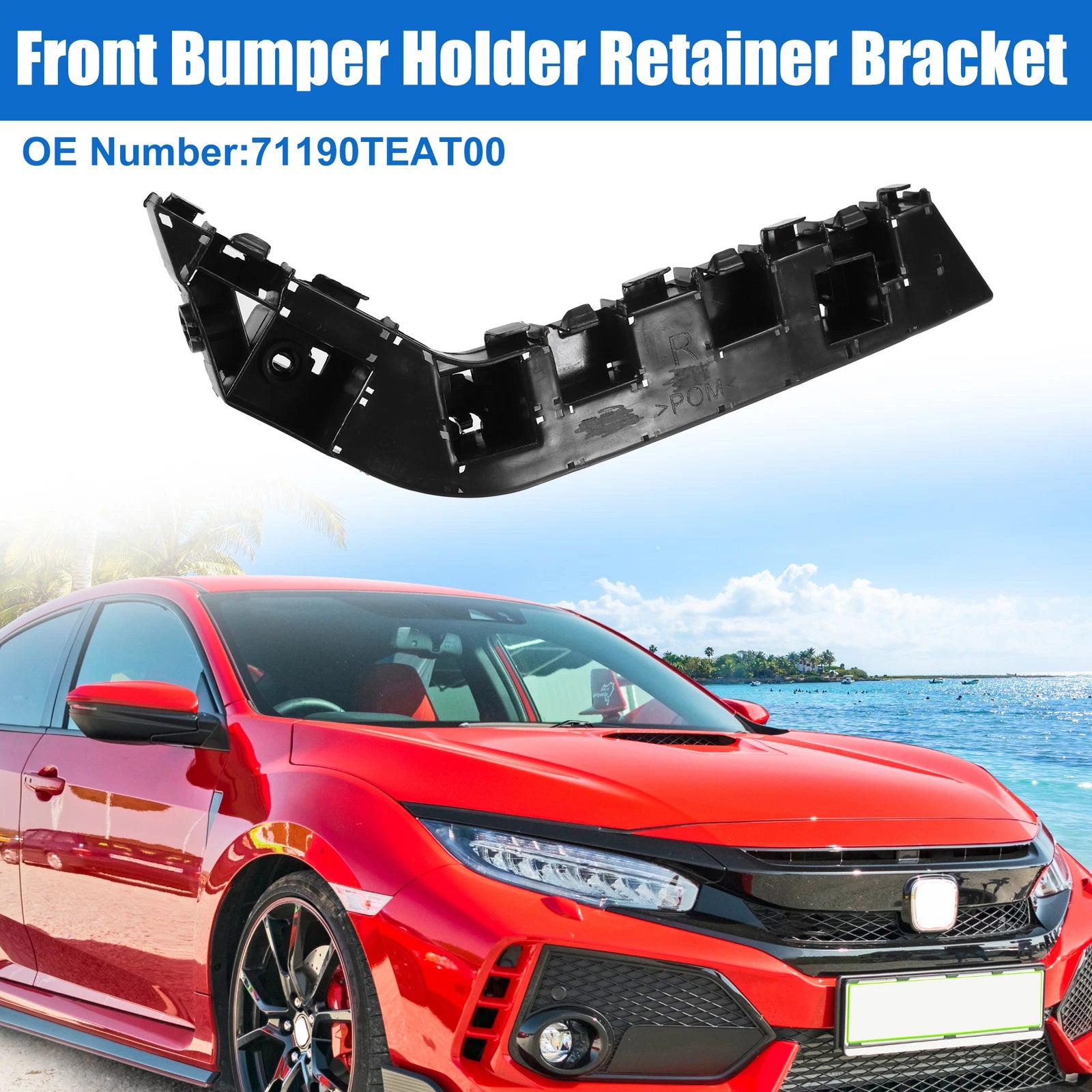 Right Side Front Bumper Mounting Support Bracket for Honda Civic (2016–2020)