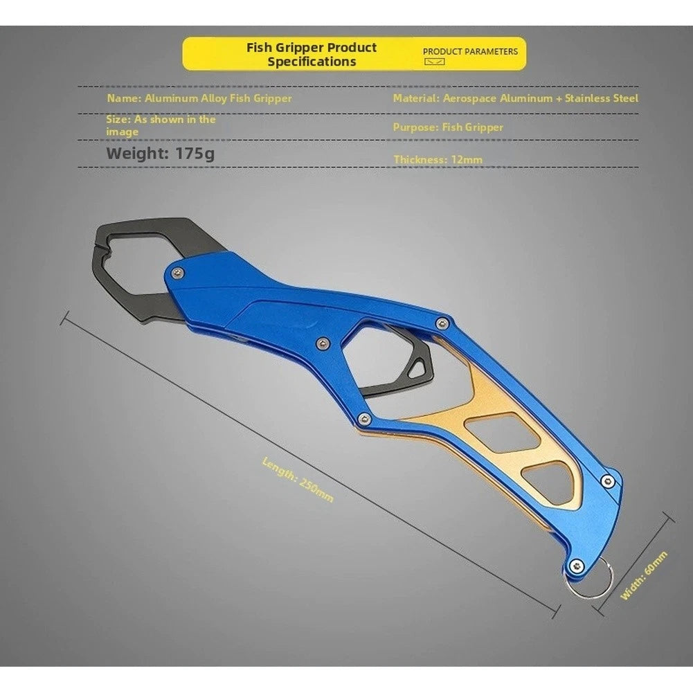 Fish Control Pliers for Bait Fishing Setup - Red Blue Silver Aluminum