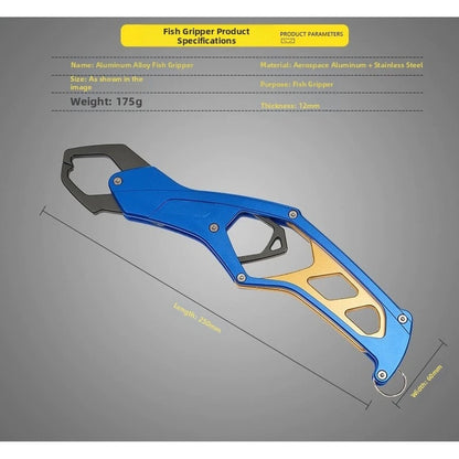 Fish Control Pliers for Bait Fishing Setup - Red Blue Silver Aluminum