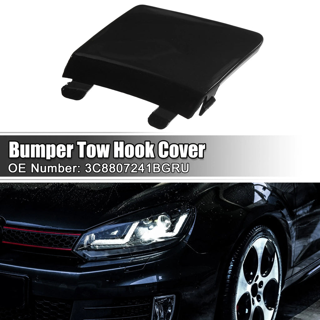 Front Tow Hook Cover for Volkswagen Black (2011–2020)