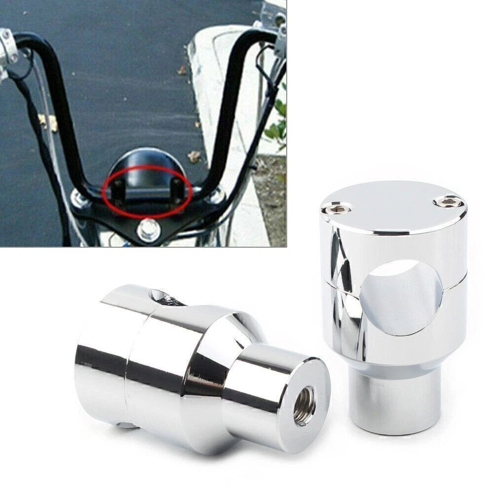 Handlebar Mount Adapter Risers Clamp for Harley Honda (1'' Diameter)
