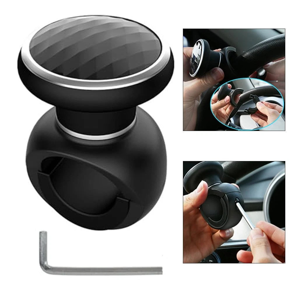 Steering Wheel Knob for Comfortable Driving - Black
