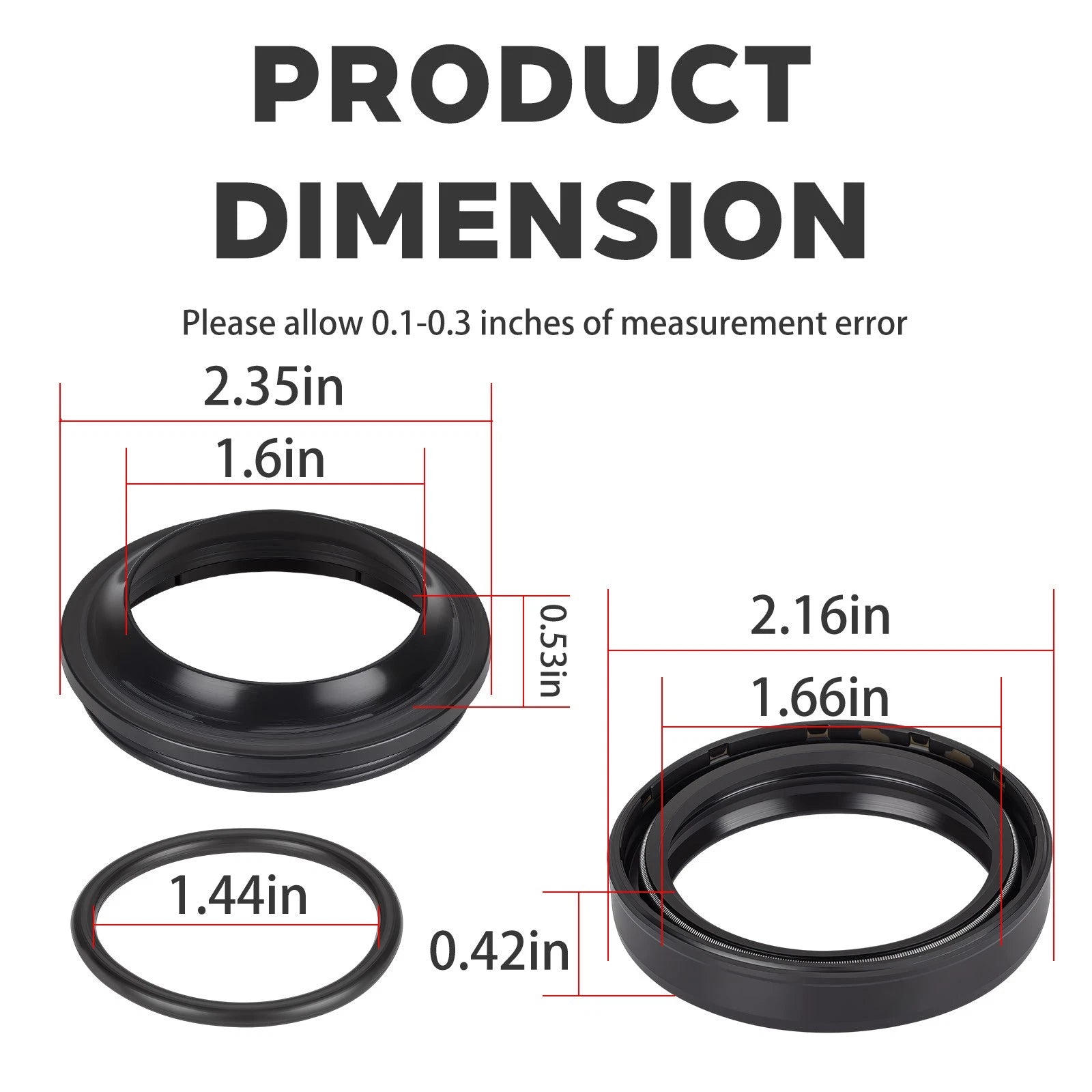 Front Fork Shock Absorber Dust Oil Seals for Suzuki B-King GSX1300BK (2008)