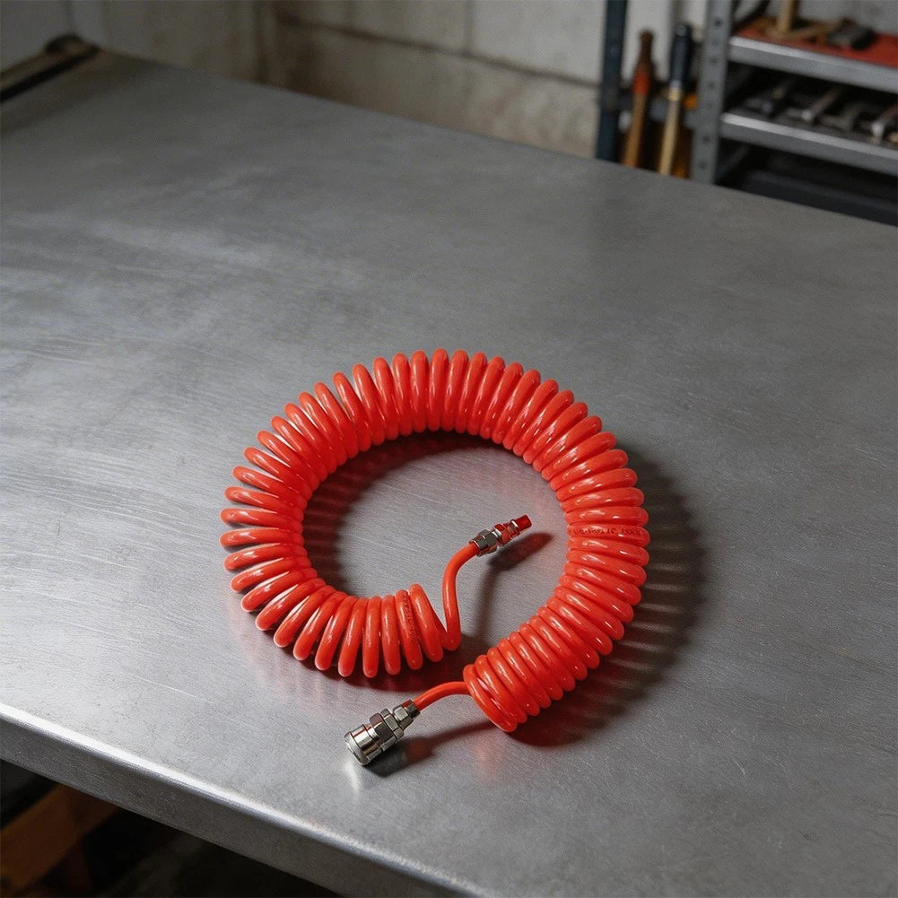 3 Meter Spring Tube Air Hose PU12x8 for Compressor Use