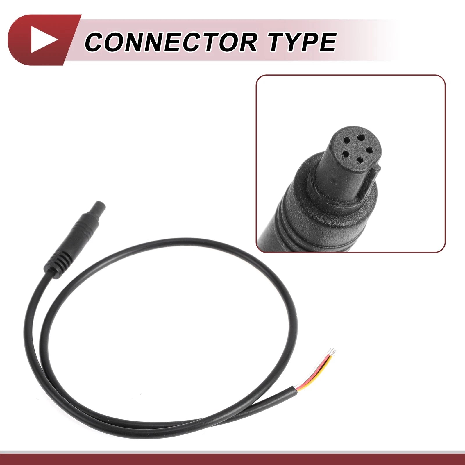 Set of 2 Reverse Rear View Parking Camera Video Cables 5Pin 1.64ft
