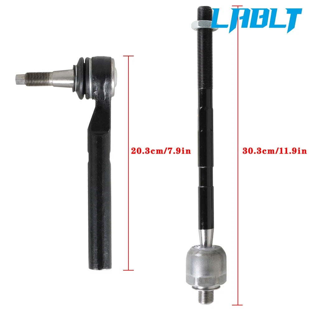 Set of 4 Front Inner Outer Tie Rod Ends for Hummer H3 (2006–2010)