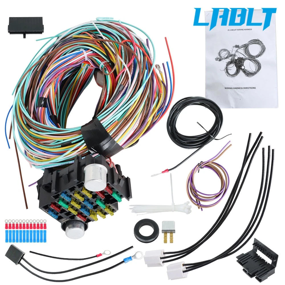 21 Circuit Wiring Harness for Chevy Ford Hotrod (Universal)