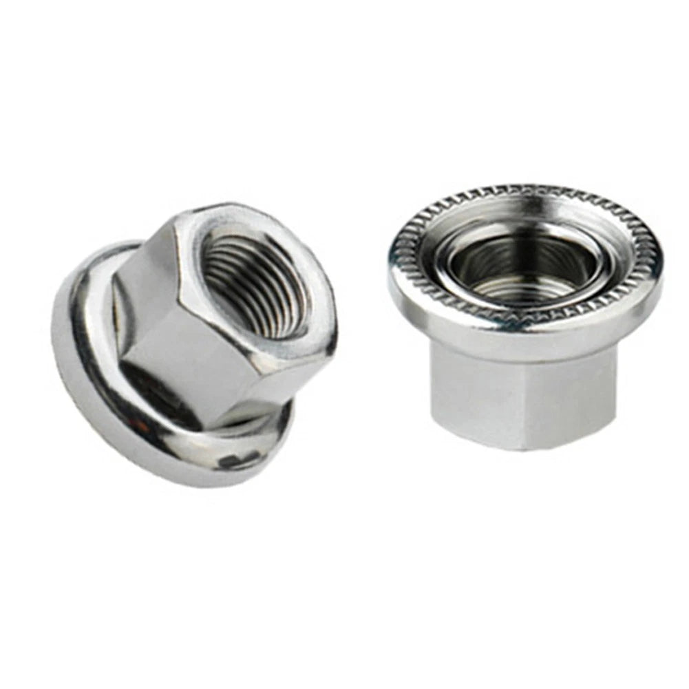 2X M10 Track Wheel Nuts for Bicycles (Anti-skid, Integrated Washer)