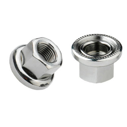 2X M10 Track Wheel Nuts for Bicycles (Anti-skid, Integrated Washer)