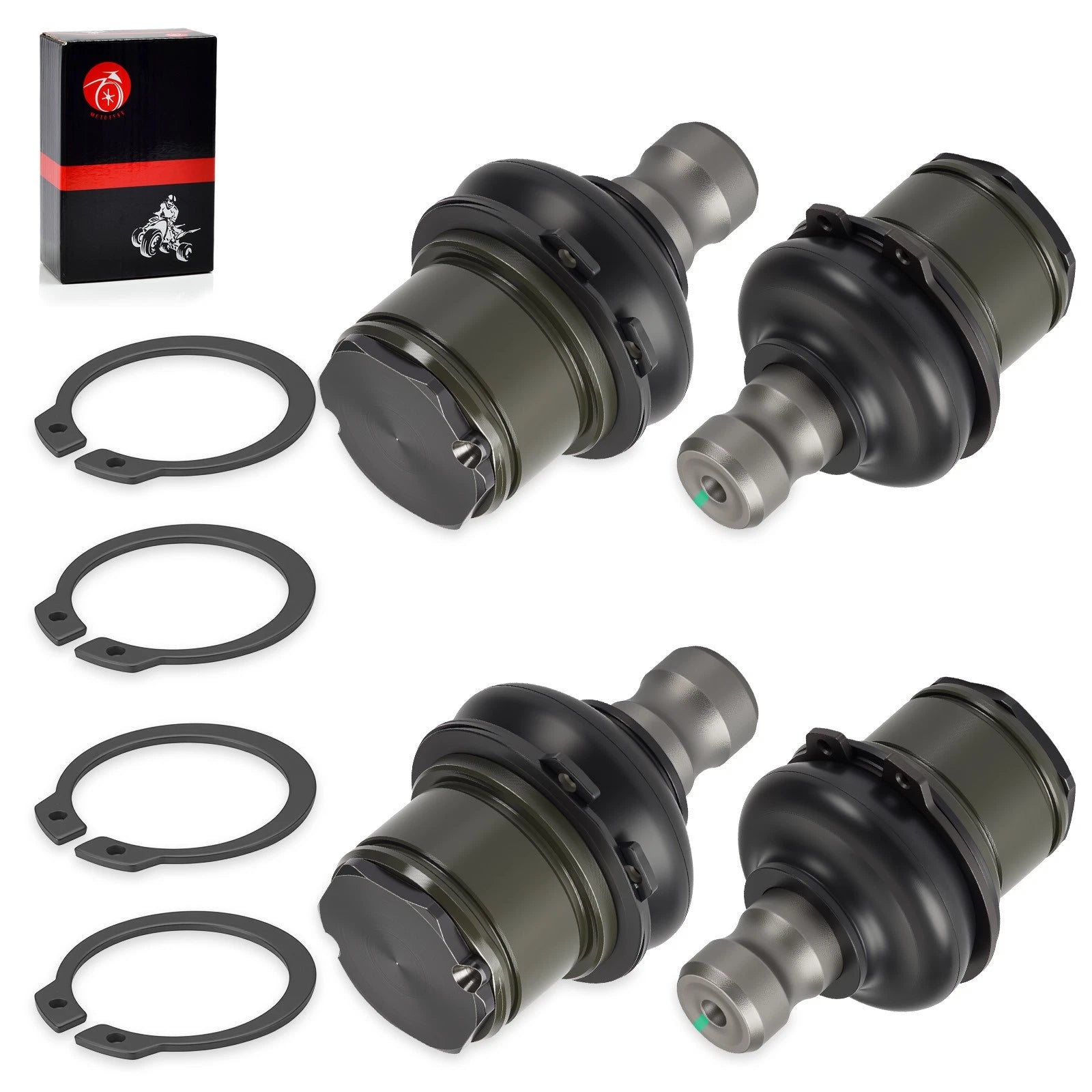 Set of 4 Upper Lower Ball Joints for Arctic Cat 650 V2 H1 TRV TBX 4x4 (2004–2012)