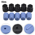 Set of 4 AC System Charging & Pressure Control Cap Covers for Car
