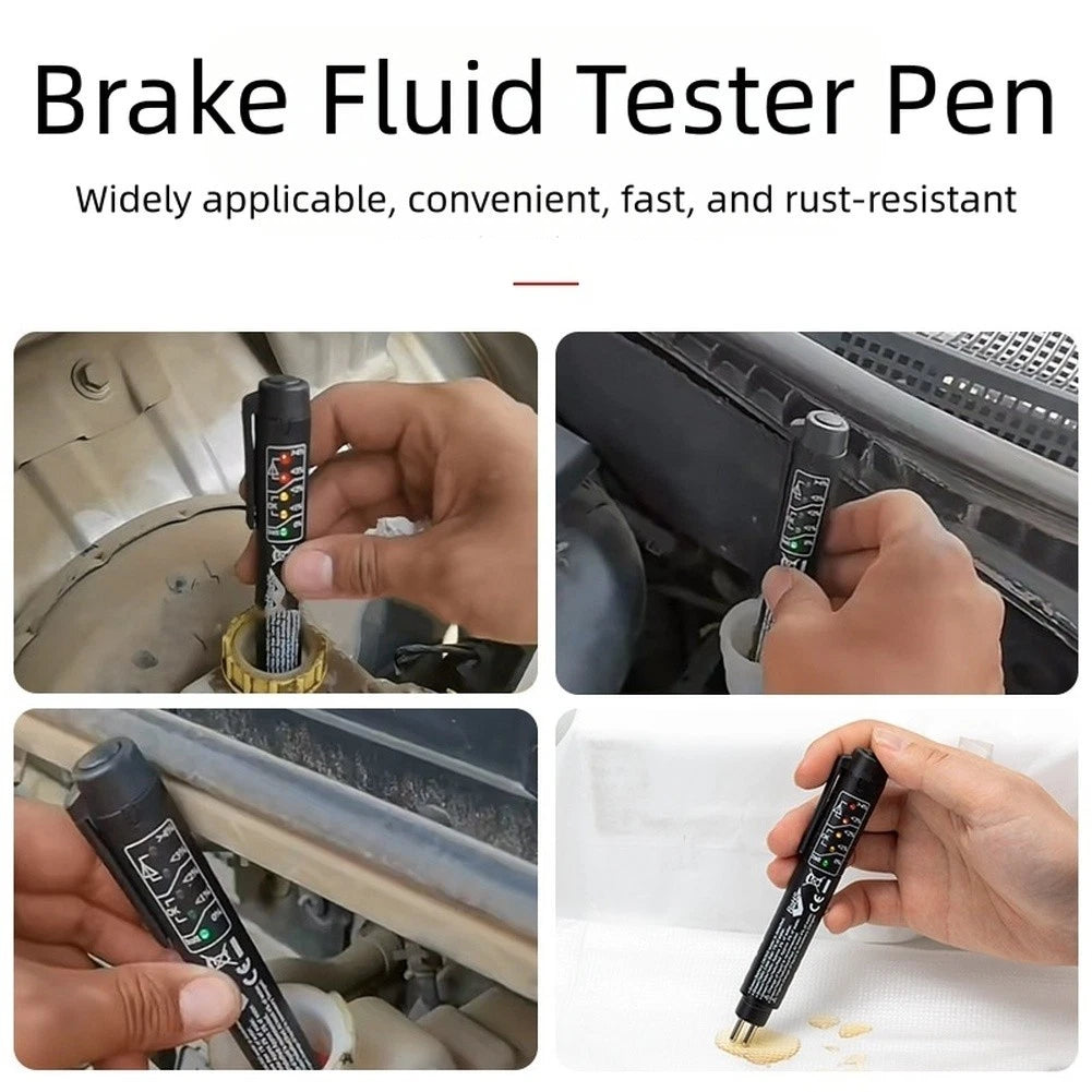 Brake Fluid Tester Pen with 5 LED Indicators and Precision Probe