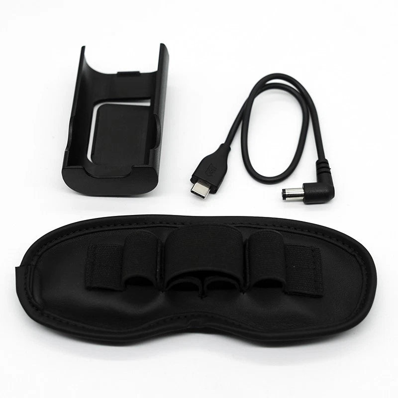 Charging Cable with Storage Dust Pad & Battery Case for DJI FPV Combo Goggles V2