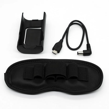 Charging Cable with Storage Dust Pad & Battery Case for DJI FPV Combo Goggles V2