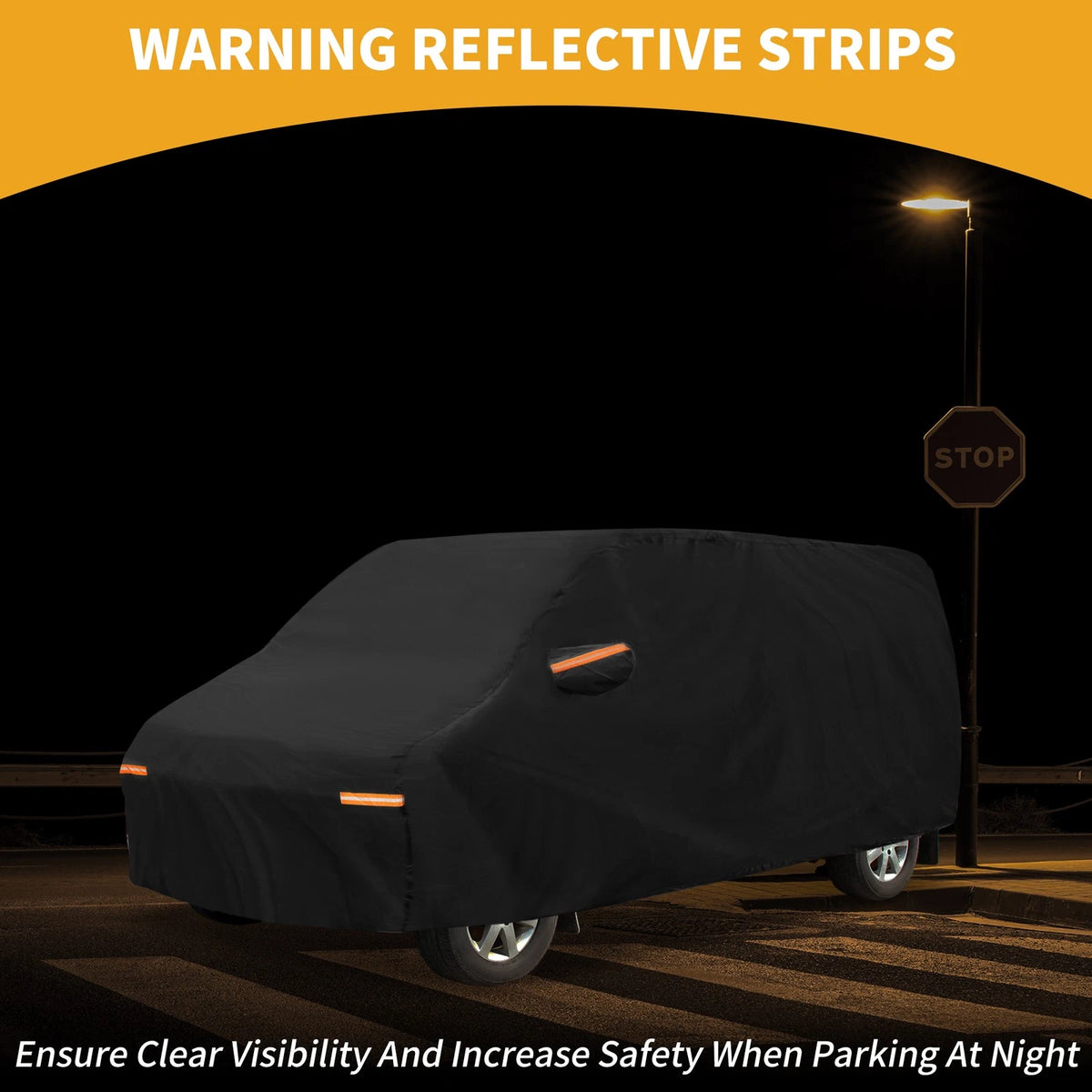 Car Cover Waterproof All Weather with Reflective Straps for Volkswagen T5 SWB (2003–2015)