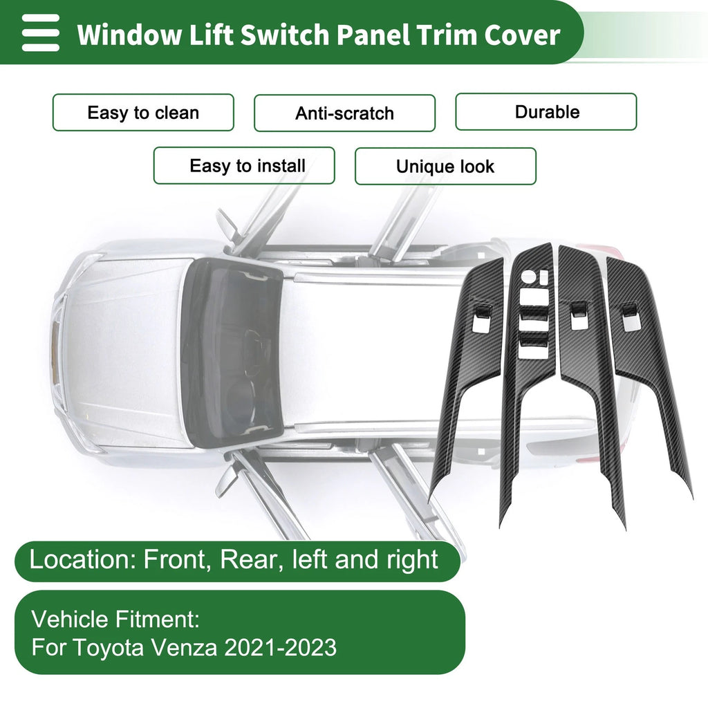 Window Switch Panel Trim Cover Replacement for Toyota Venza (2021–2023)