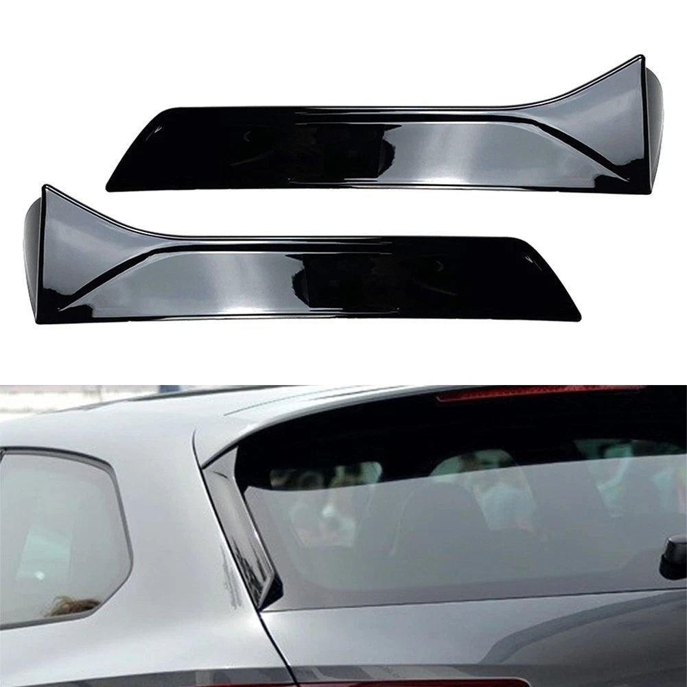 Glossy Black Rear Window Spoiler Side Wing Cover For SEAT Leon Mk3 2013-2019