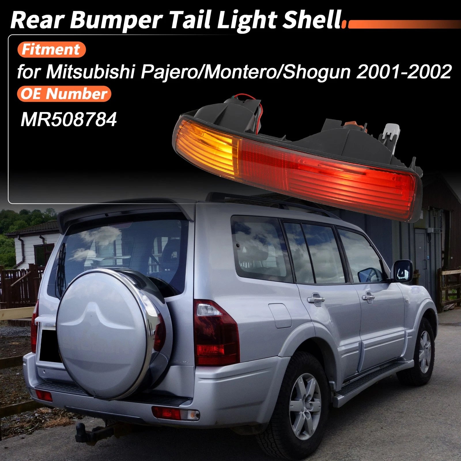 Rear Bumper Tail Light Shell Replacement for Mitsubishi Pajero (2000–2006)