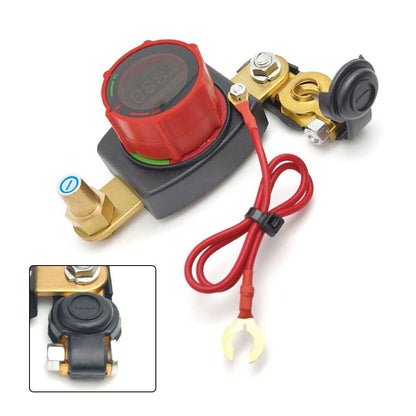 Battery Disconnect Switch with Voltmeter for Small Head Battery Terminals