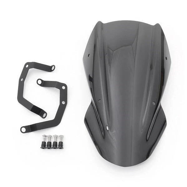 ABS Windshield Screen with Bracket for Kawasaki Z650 (2017–2023) Black