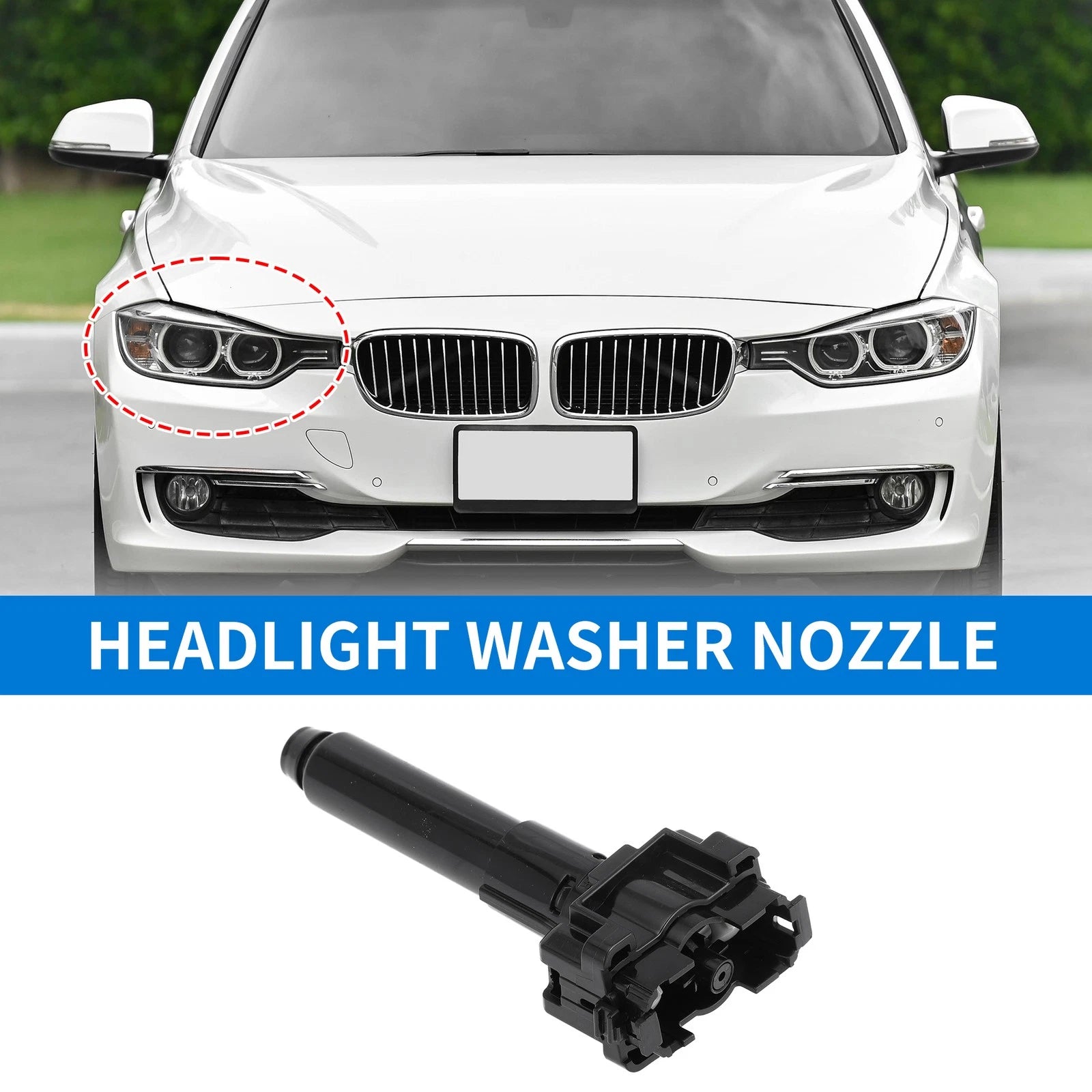 Front Passenger Headlight Washer Nozzle Replacement for Toyota Land Cruiser (2008–2016)