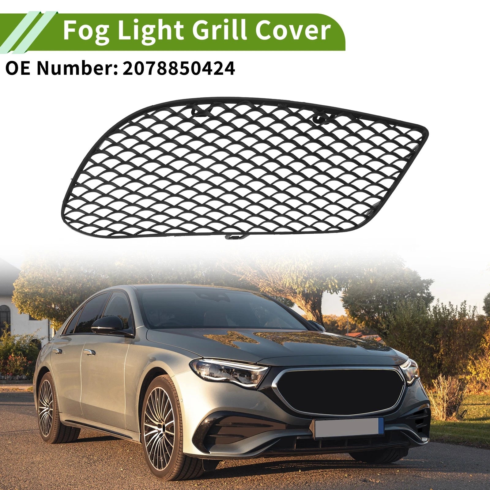 Front Right Fog Light Grill Replacement for Mercedes Benz E350 (2014–2017)