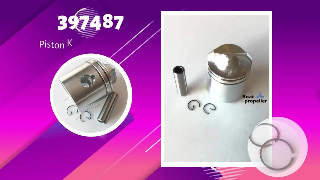 Piston Kit STD + Ring for OMC Johnson Evinrude Outboard 9.9/15 HP (1990–1999)
