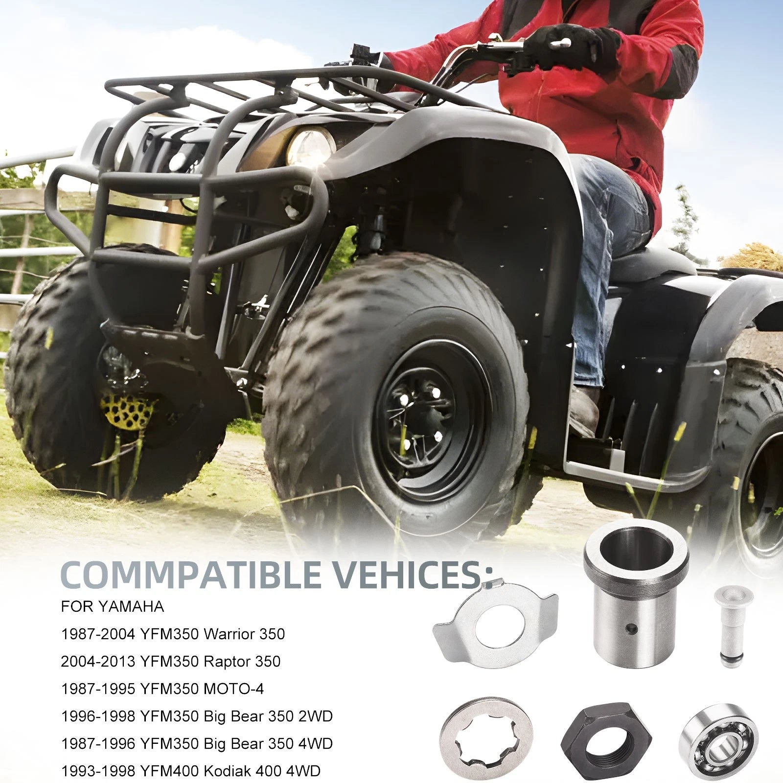 Lock Washer Nut Clutch Bearing Push Plate for Yamaha YFM350 Raptor 350 (2004–2013)