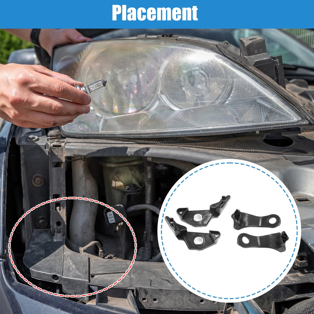 Driver Passenger Side Headlight Support Mount Bracket for BMW 525xi (2006–2007)