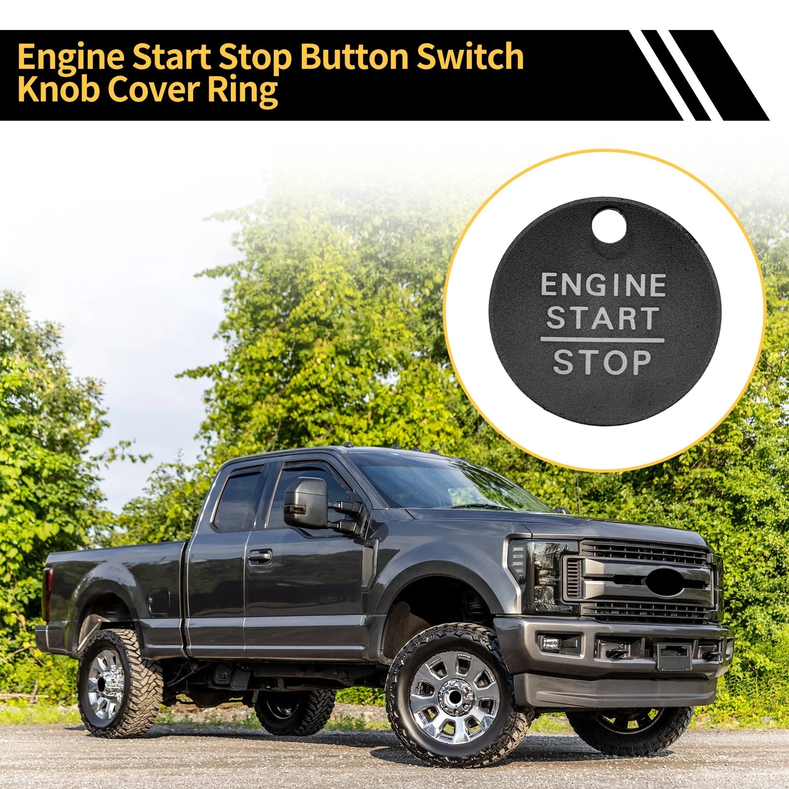 Engine Start Stop Button Switch Knob Cover for Ford F-150 (2016–2021)