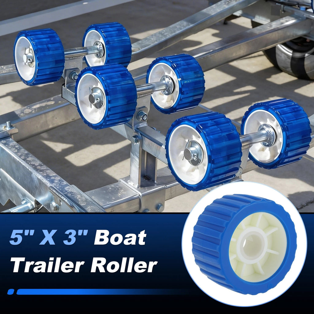 4 Pack 5x3 Boat Trailer Wobble Rollers Replacement for Universal (All Years)