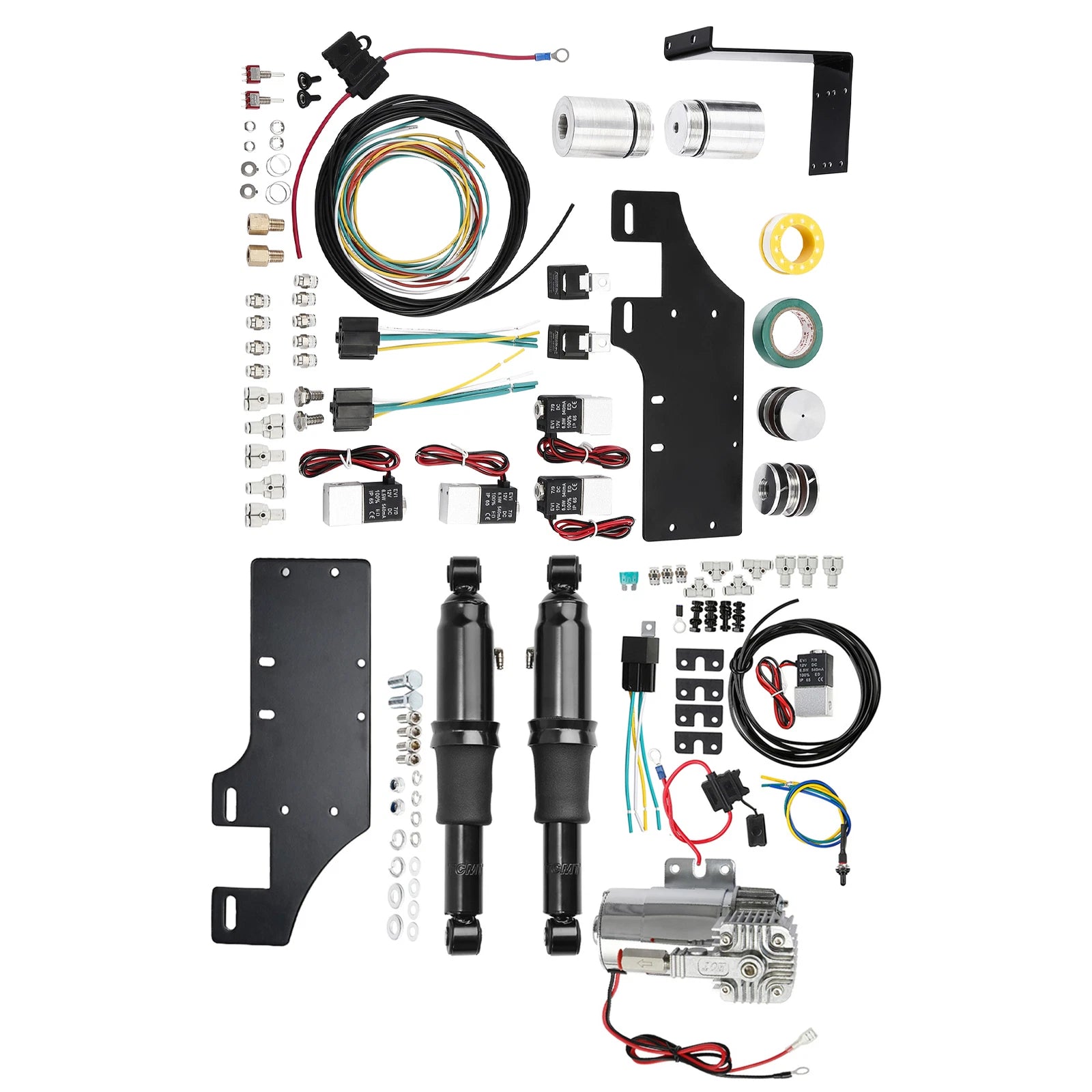 Front Air Ride Lowering Kit for Harley Touring Models (2014–2025)