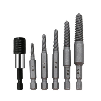 Stud Screw Extractor Remover Set for Hex Shank Design 5-7mm (#1), 6-8mm (#2)