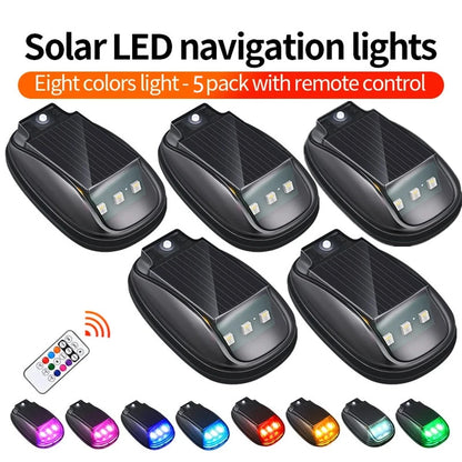 5x Universal LED Wireless Solar USB Powered Cab Lights for Trucks