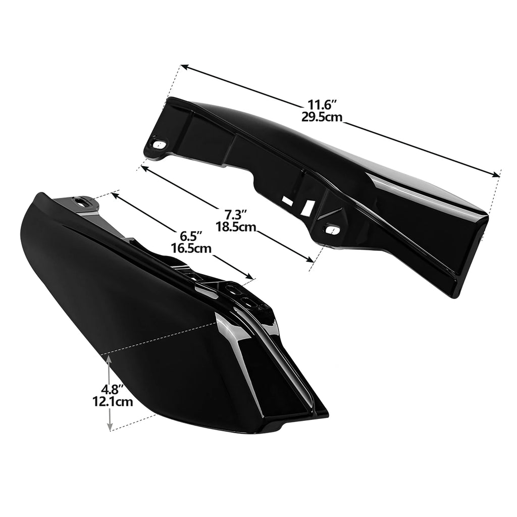 Black Mid Frame Air Deflectors for Harley Electra Glide 2017–2023