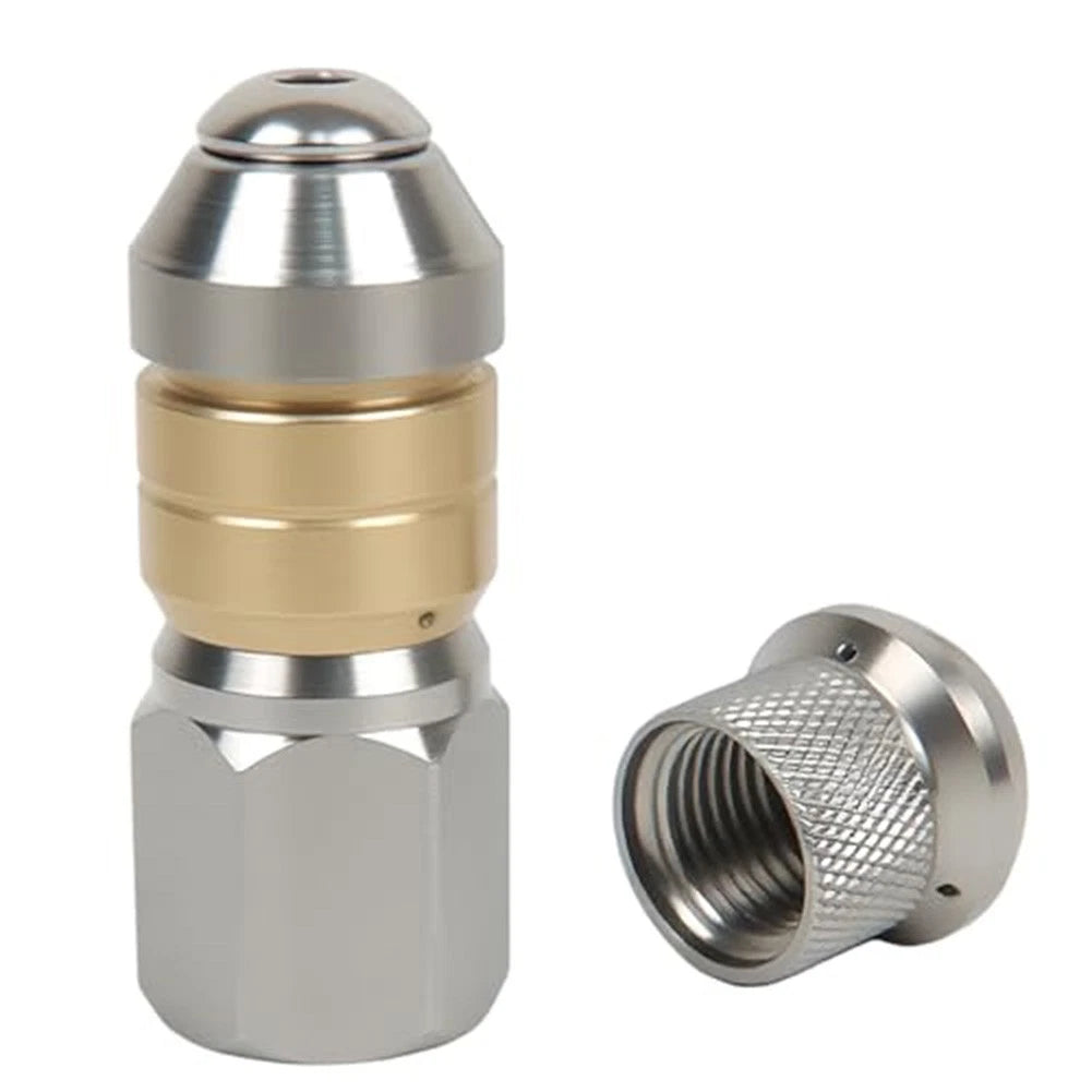 2X Stainless Steel Pressure Washer Nozzle for 360 Degree Rotation