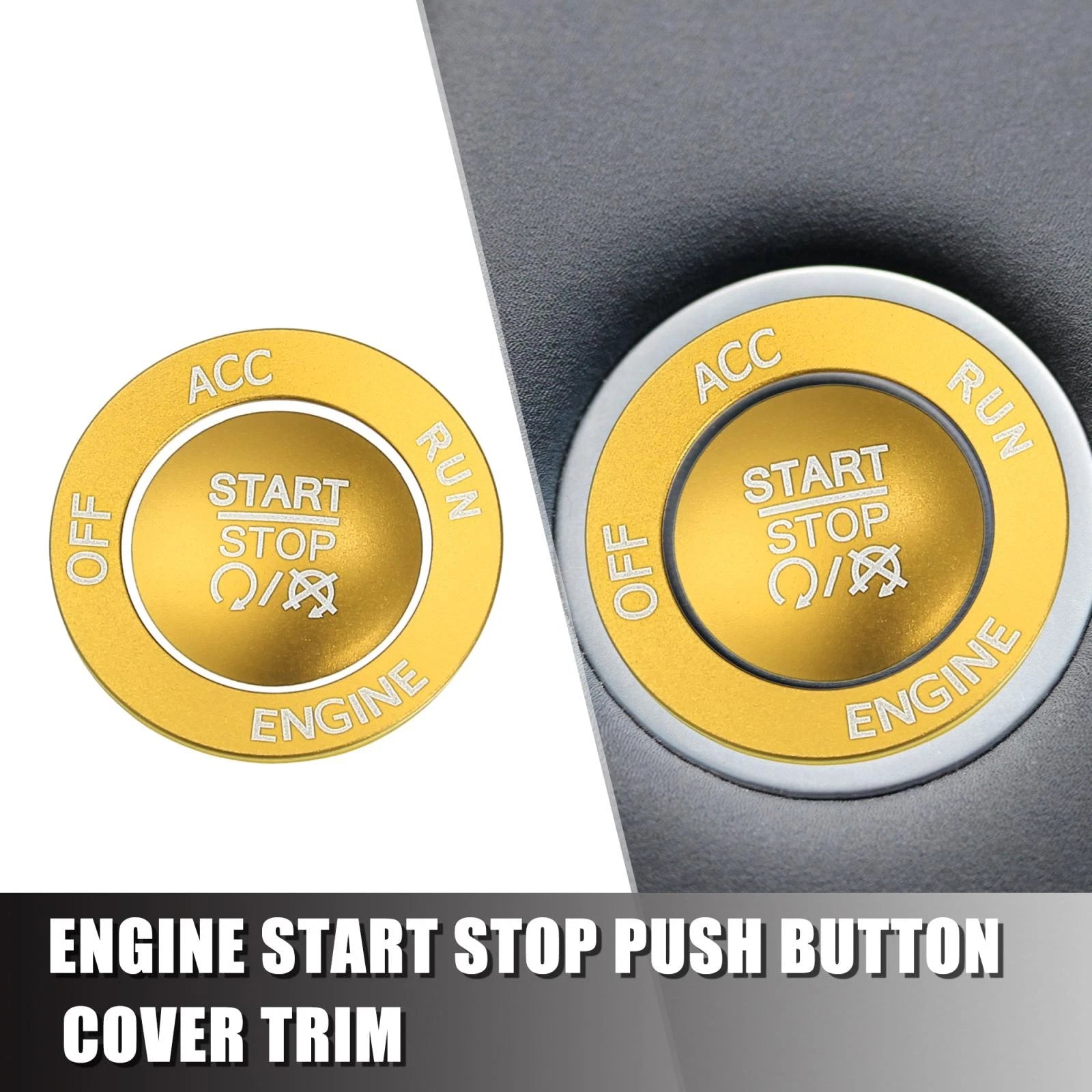 Engine Start Stop Button Cover Trim Kit for Dodge Charger Challenger (2015–2023)
